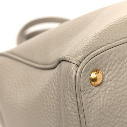 Prada Vitello Daino Large Double Zip Tote Pomice 9 of 16