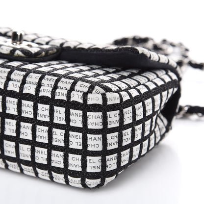 Chanel Ribbon Tweed Small Single Flap Black White 9 of 17