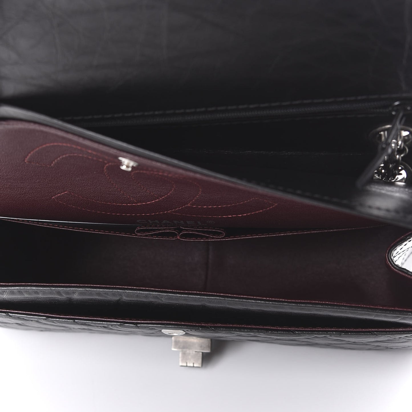 Aged Calfskin Quilted 2.55 Reissue 226 Flap Black