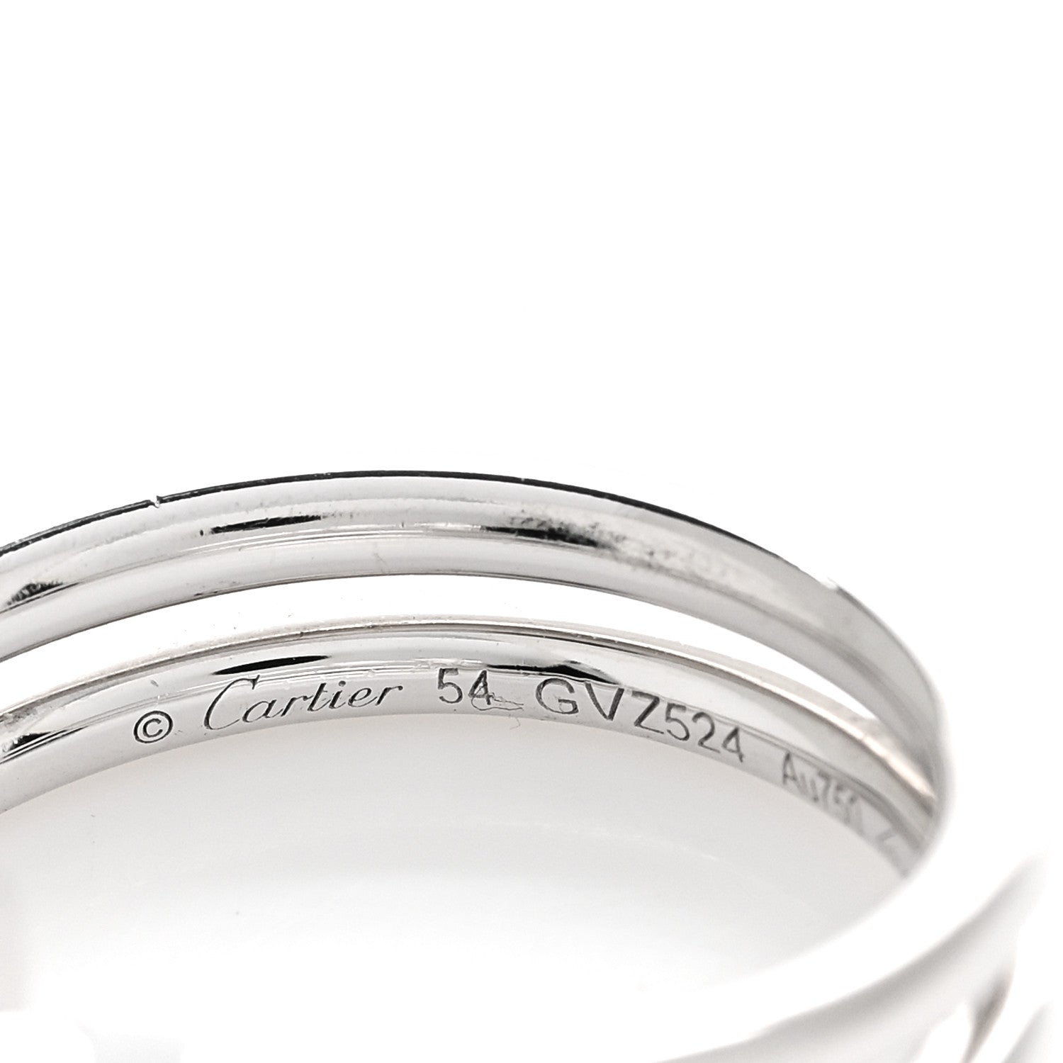 Cartier 18K White Gold Diamond Double Wrap Juste Un Clou Ring 54 6.75 4 of 4