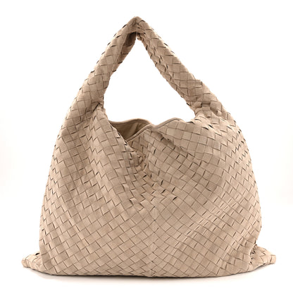 Bottega Veneta Suede Intrecciato Large Hop Mastice 1 of 10