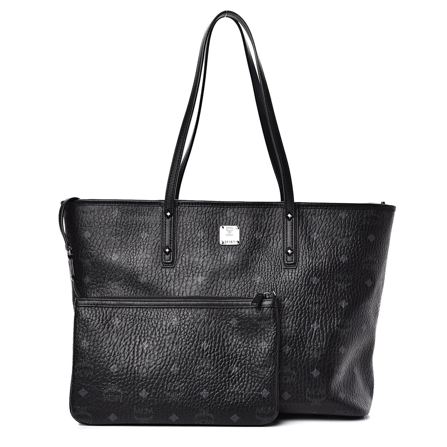 Visetos Medium Anya Zip Top Shopper Tote Black