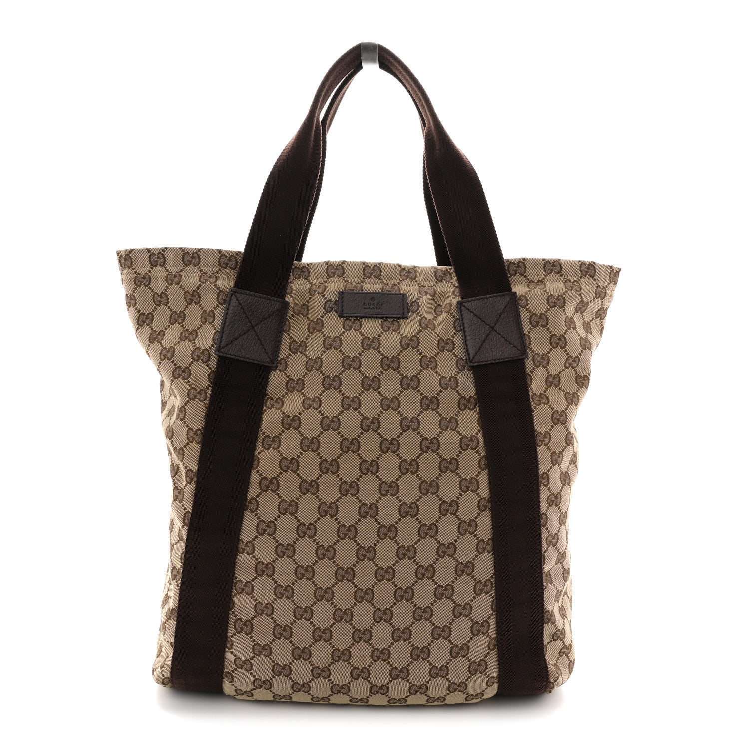 Gucci GG Monogram Medium Handle Vertical Tote Bag Dark Brown 1 of 10