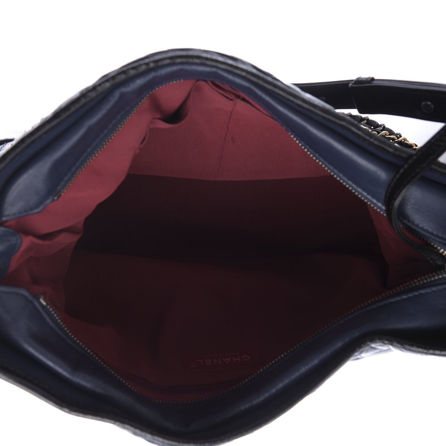 Chanel Aged Calfskin Quilted Large Gabrielle Hobo Navy Black 5 of 9