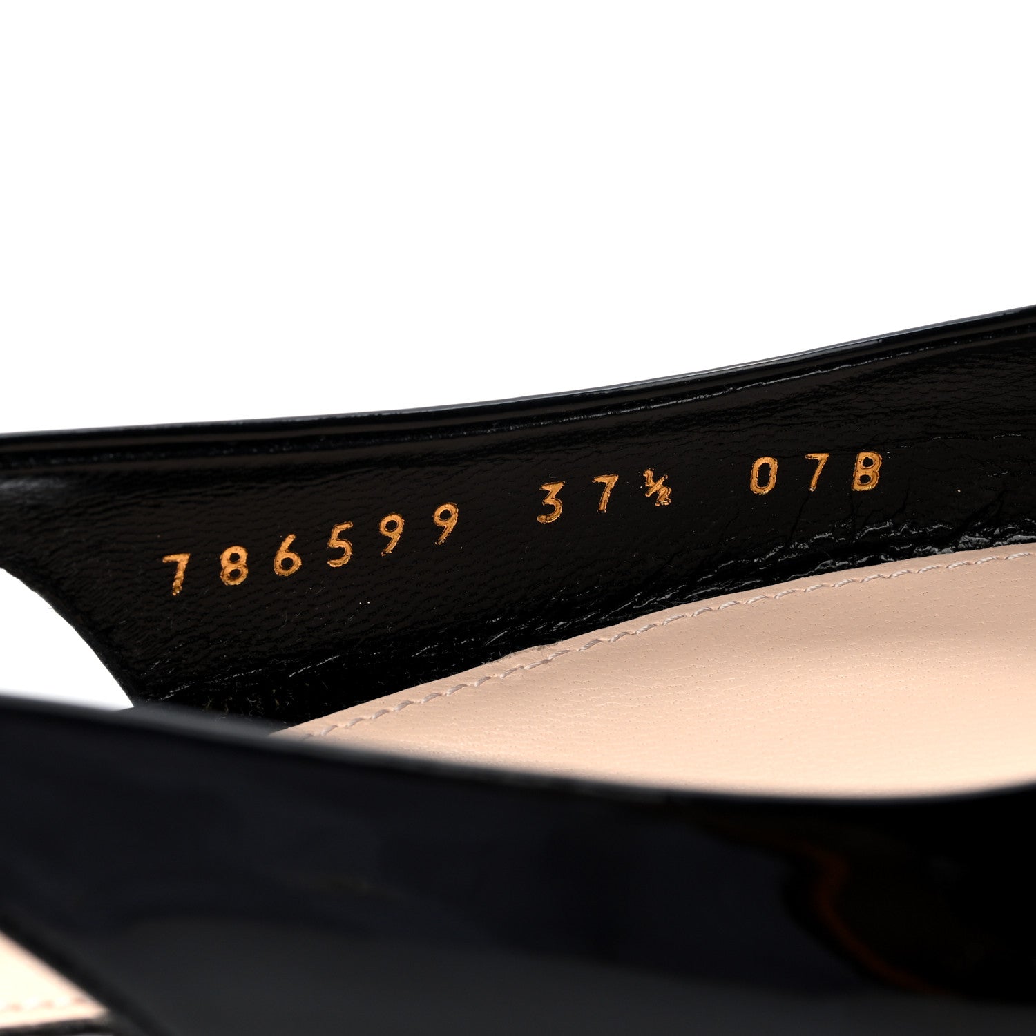Gucci Patent Signoria Ballet Slingback Ballet Flat 37.5 Black 9 of 10
