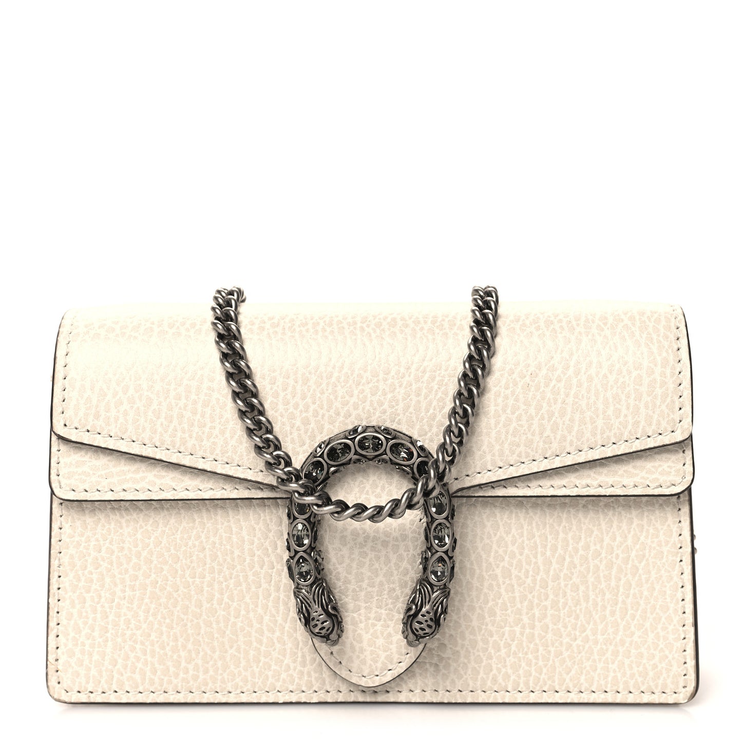 Dollar Calfskin Crystal Super Mini Dionysus Shoulder Bag Mystic White Black Diamond