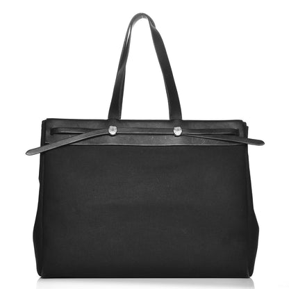 Hermes Toile Vache Hunter Herbag Cabas MM Black 1 of 17