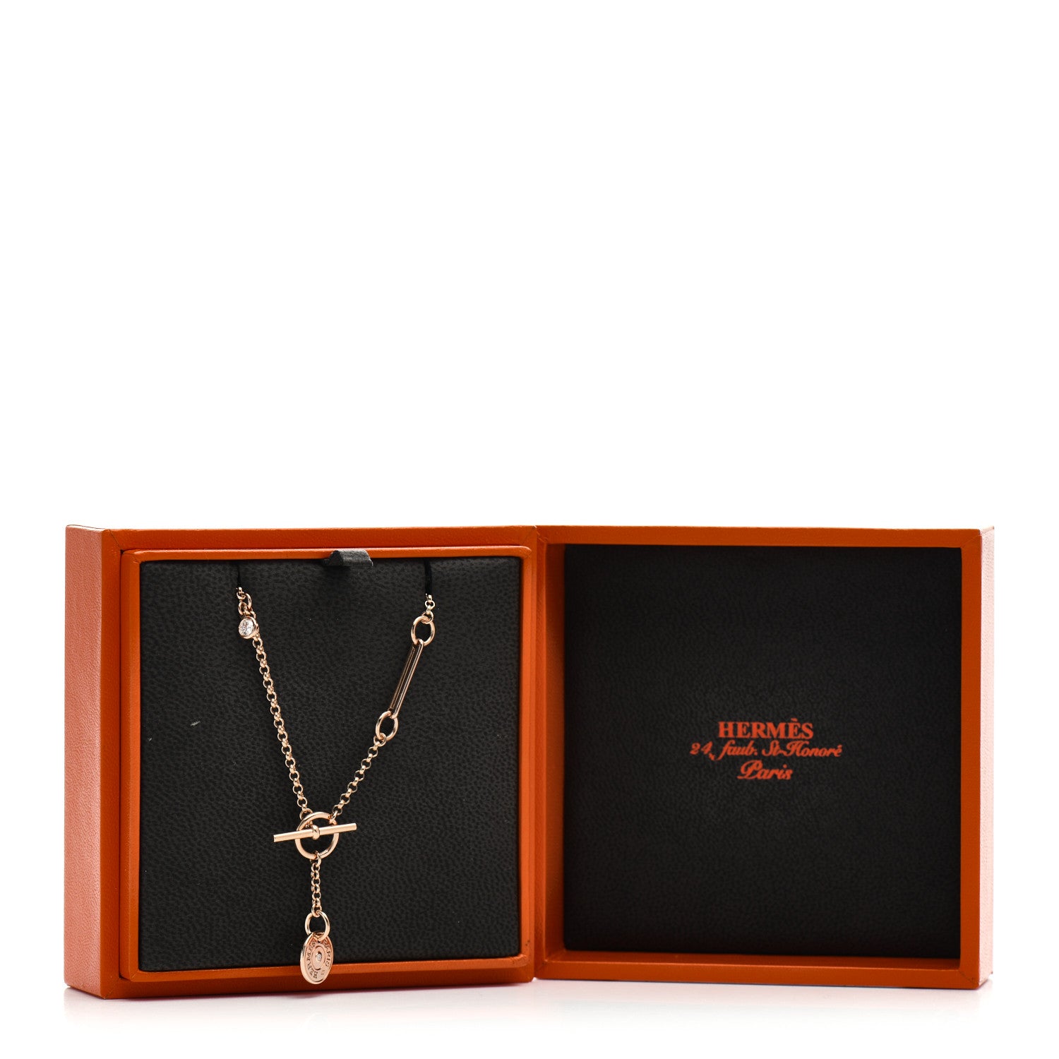 Hermes 18K Rose Gold Diamond Gambade Bracelet SH 5 of 5