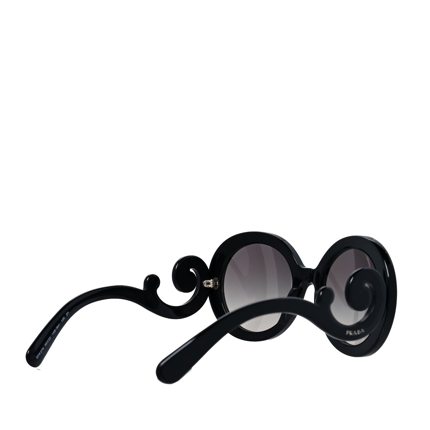 Prada Baroque Sunglasses SPR 27N Black 4 of 7