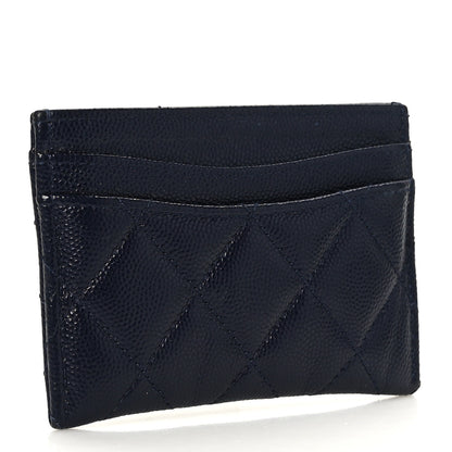 Chanel Caviar Quilted Card Holder Navy 3 of 8