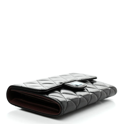 Chanel Lambskin Quilted Large Flap Wallet Black 4 of 9