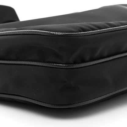 Prada Re-Nylon Saffiano Pocket Flat Messenger Bag Black 9 of 13