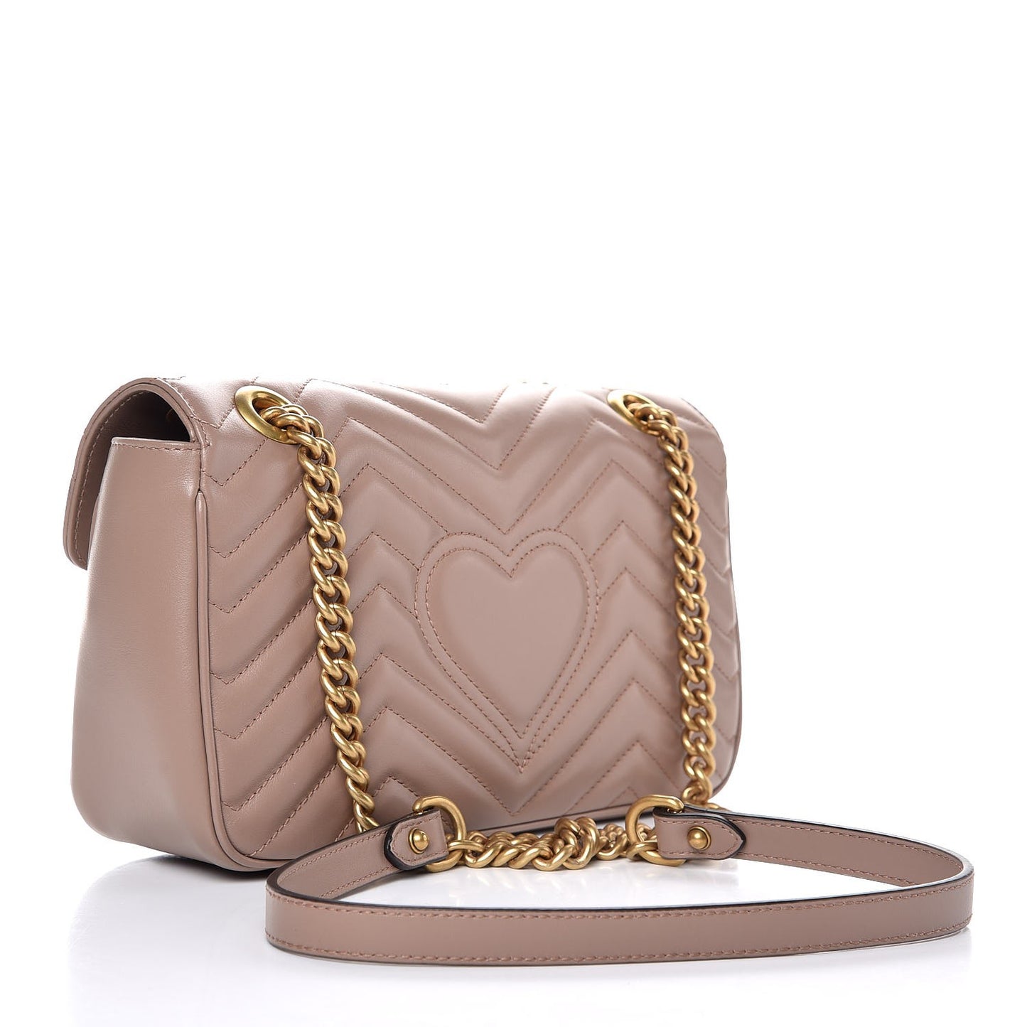 Calfskin Matelasse Small GG Marmont Shoulder Bag Porcelain Rose
