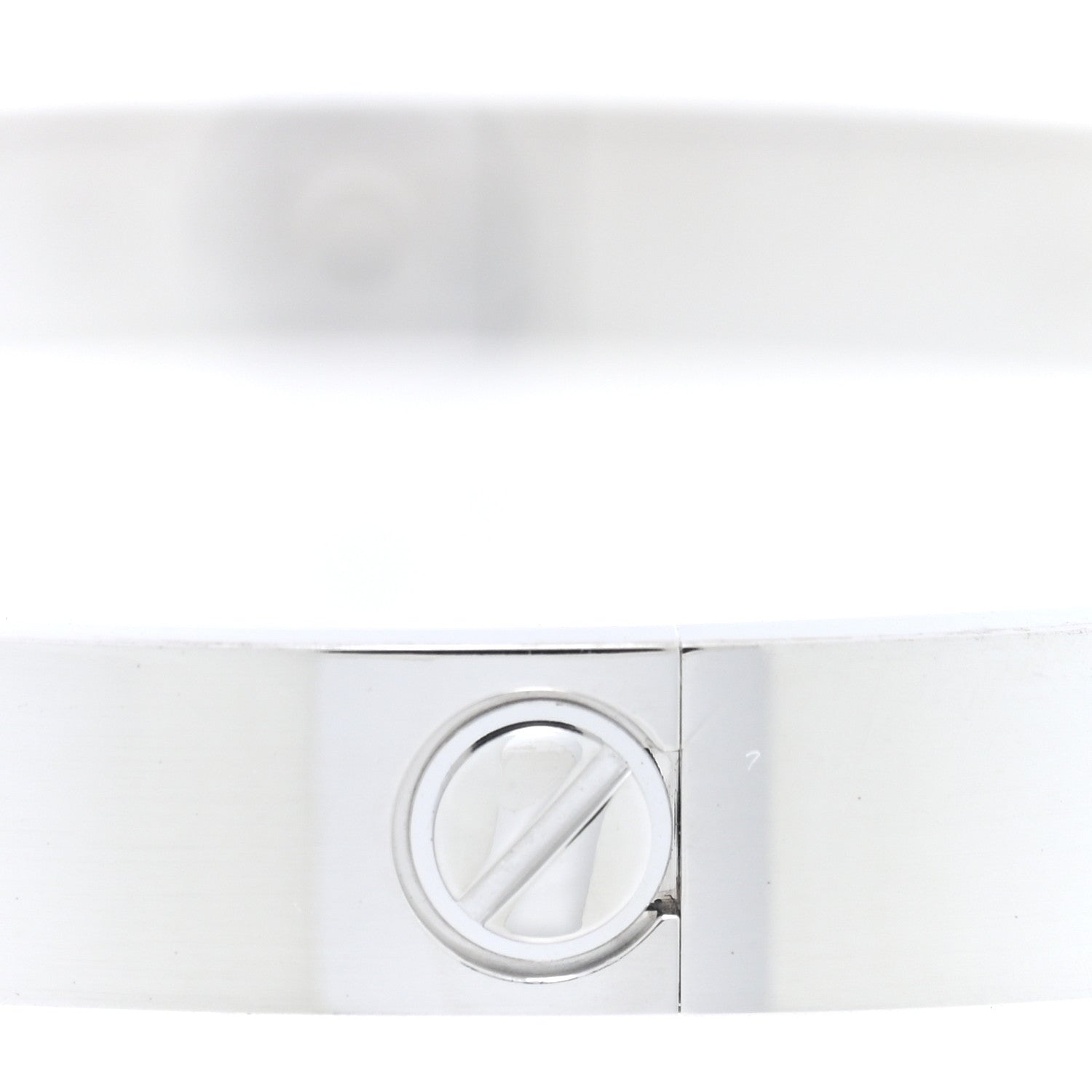 Cartier 18K White Gold 4 Diamond Love Bracelet 19 6 of 9