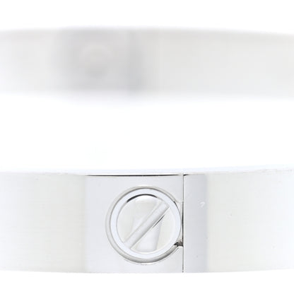 Cartier 18K White Gold 4 Diamond Love Bracelet 19 6 of 9