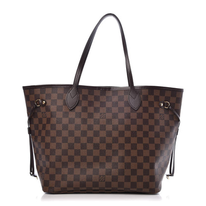 Louis Vuitton Damier Ebene Neo Neverfull MM Rose Ballerine 1 of 8