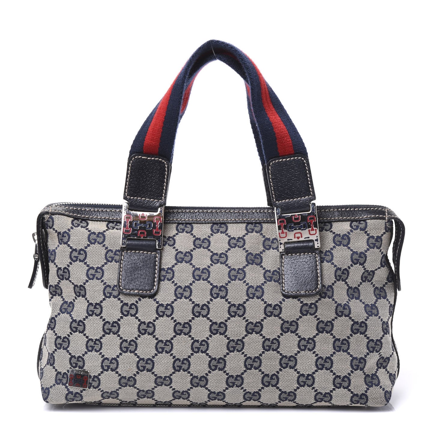 GG Monogram Web Pop Tote Navy