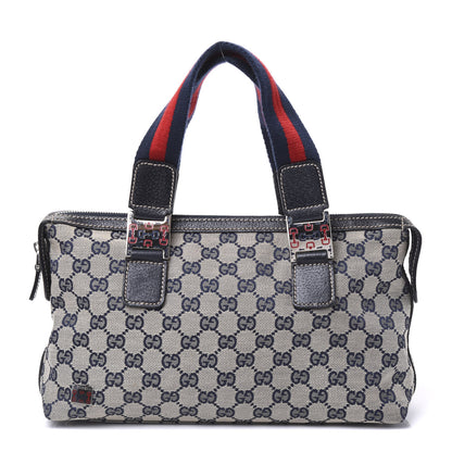 Gucci GG Monogram Web Pop Tote Navy 1 of 9