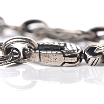 Gucci Sterling Silver Textured Interlocking G Charm Bracelet 4 of 5