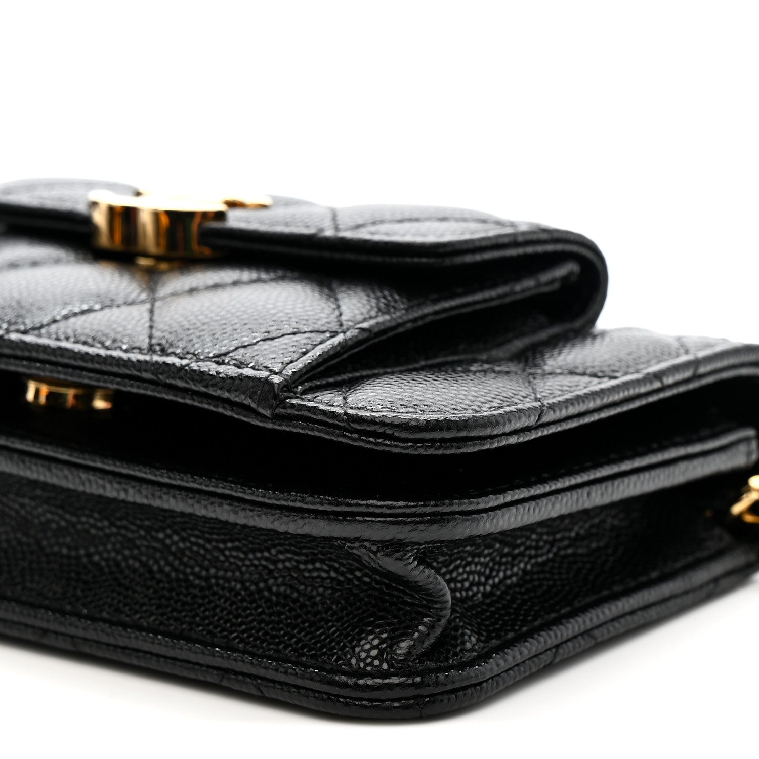 Chanel Caviar Quilted Pocket Twins Clutch With Chain Black 12 of 12
