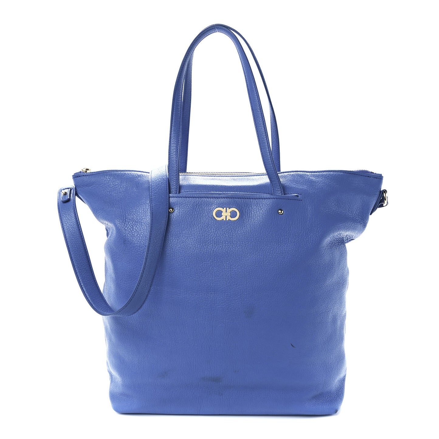 Goatskin Vertical Mika Tote Blue