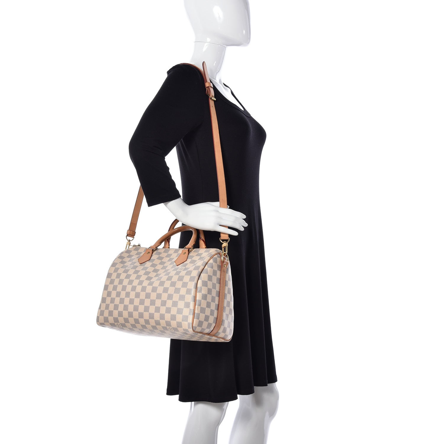 Louis Vuitton Damier Azur Speedy Bandouliere 30 2 of 12