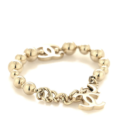 Chanel Metal Beaded CC Bracelet Gold 3 of 5