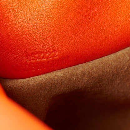 Loewe Nappa Calfskin Mini Flamenco Knot Clutch With Chain Orange 7 of 11