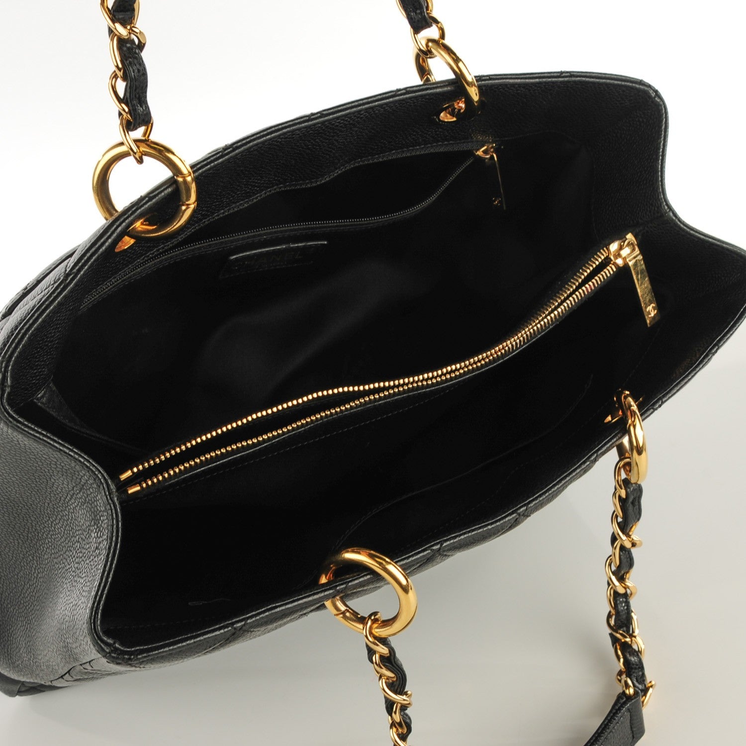 Chanel Caviar Quilted Grand Shopping Tote GST Black 7 of 7