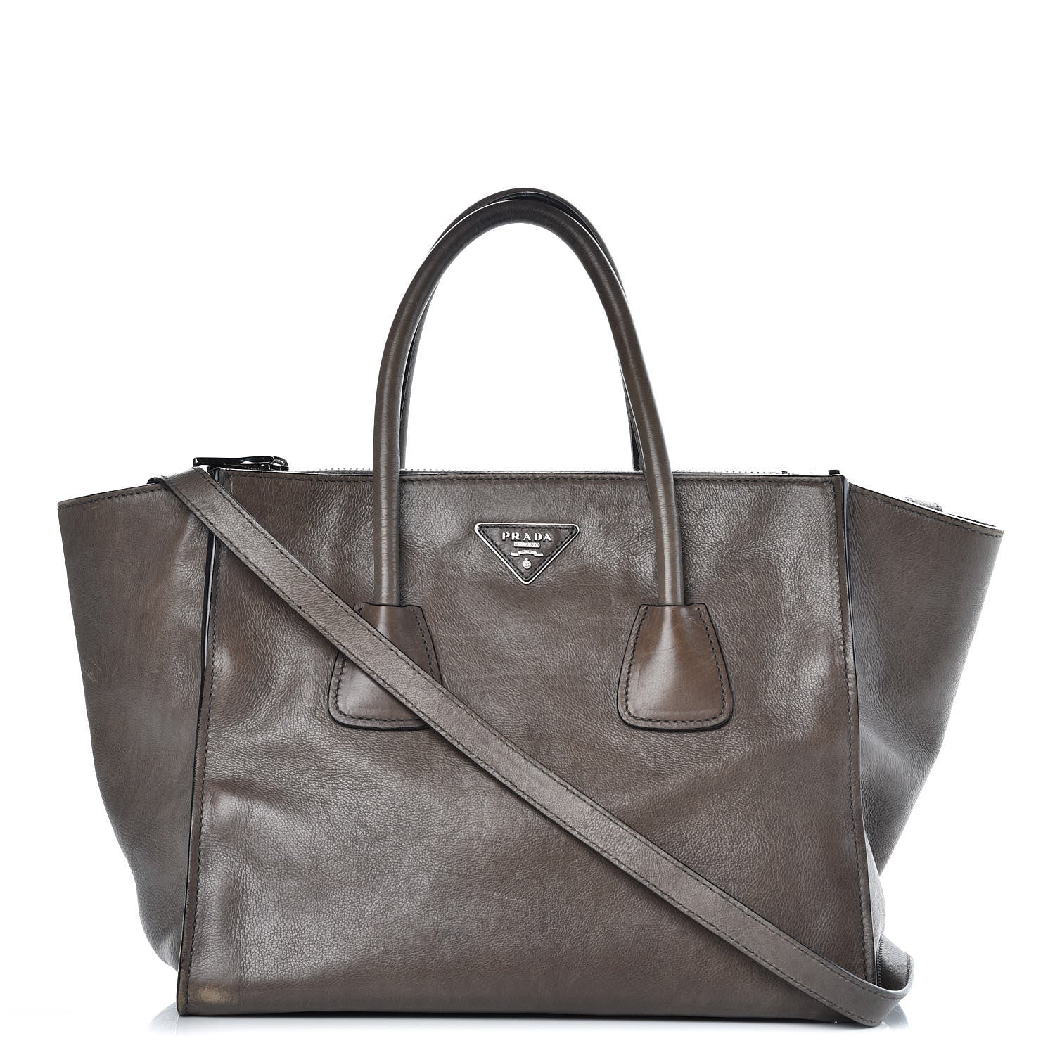 Prada Glace Calf Twin Pocket Tote Marmo 1 of 20