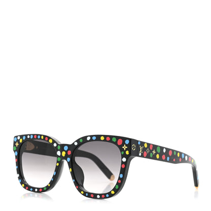 Louis Vuitton LV X YK Acetate Painted Dots Sunglasses Z1903E Black Multicolor 1 of 7