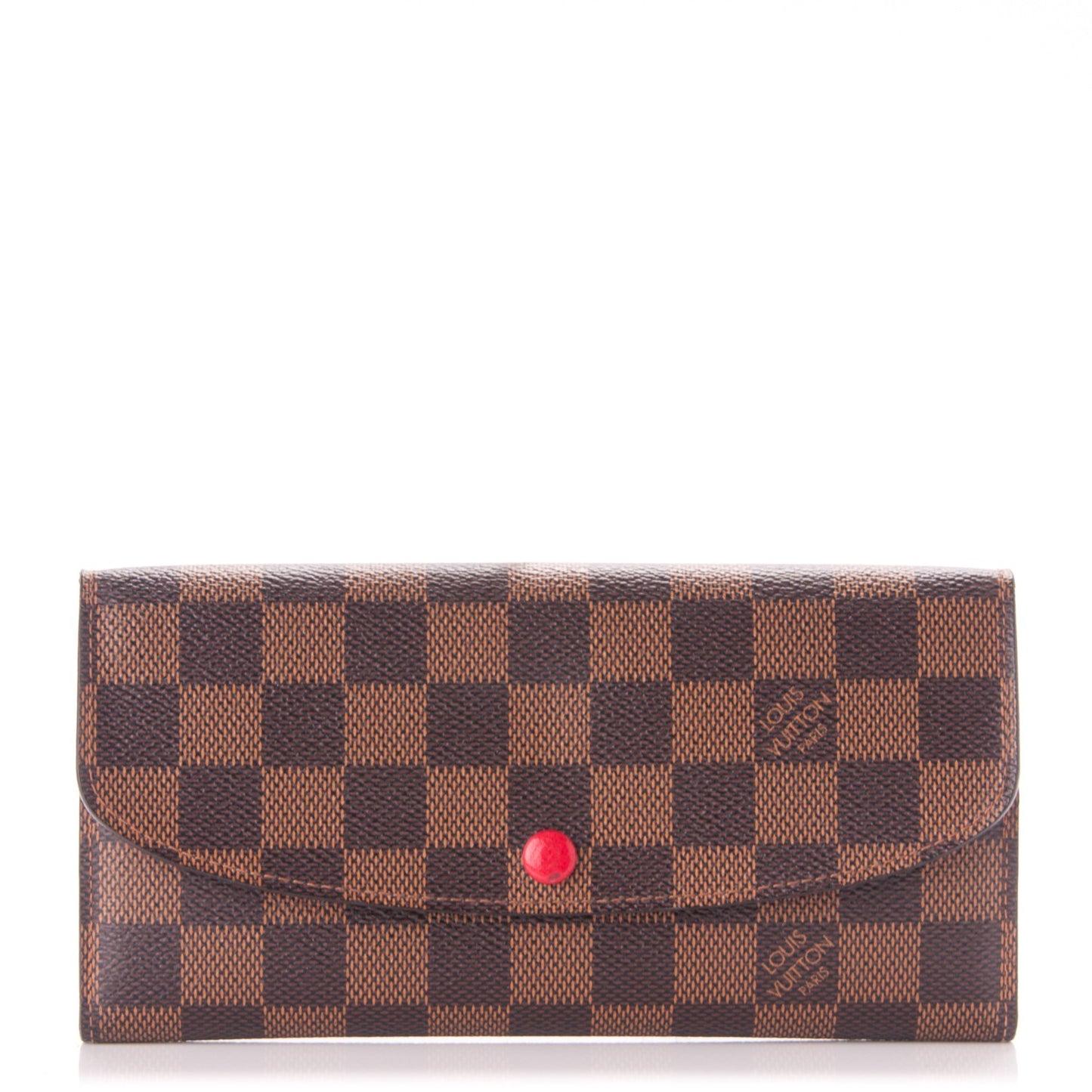 Damier Ebene Emilie Wallet Red