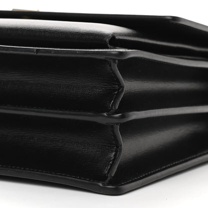 Saint Laurent Smooth Calfskin Medium Monogram Sunset Satchel Black 10 of 10