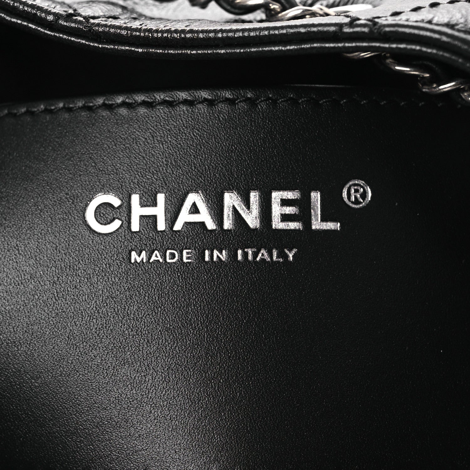 Chanel Shiny Crumpled Calfskin Quilted Small Chanel 25 Handbag Black 6 of 12