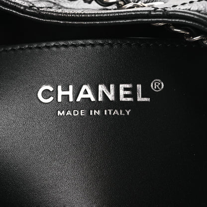 Chanel Shiny Crumpled Calfskin Quilted Small Chanel 25 Handbag Black 6 of 12