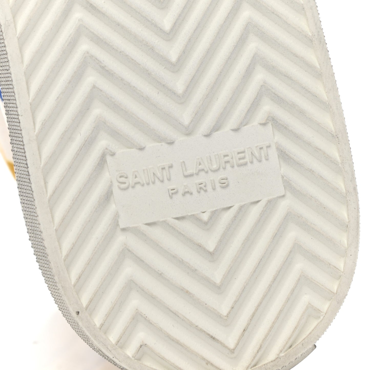 Distressed Canvas Fun-Star Print Bedford Hightop Sneakers 37.5 Cream