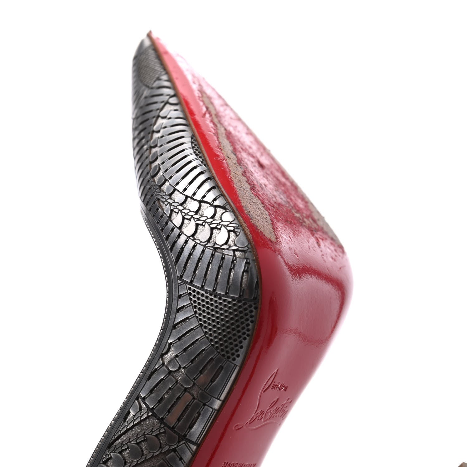 Christian Louboutin Metallic Specchio Suede Laser Cut Kristali 120 Pumps 35.5 Silver 18 of 21