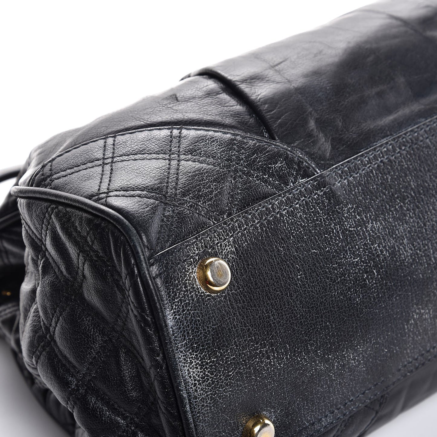 Calfskin Mix Quilted East West Virna Black