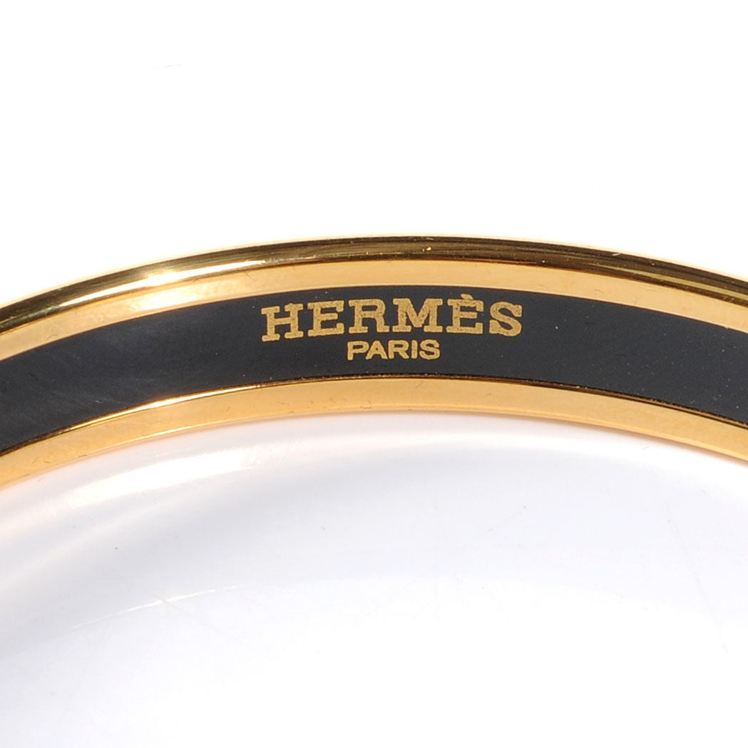 Hermes Enamel Narrow Printed Brandenburgs Bracelet 65 4 of 6