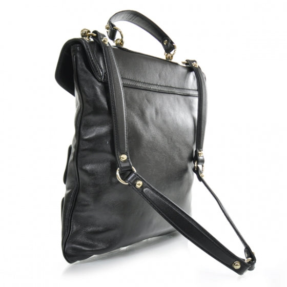 Leather Britt Messenger Bag Black