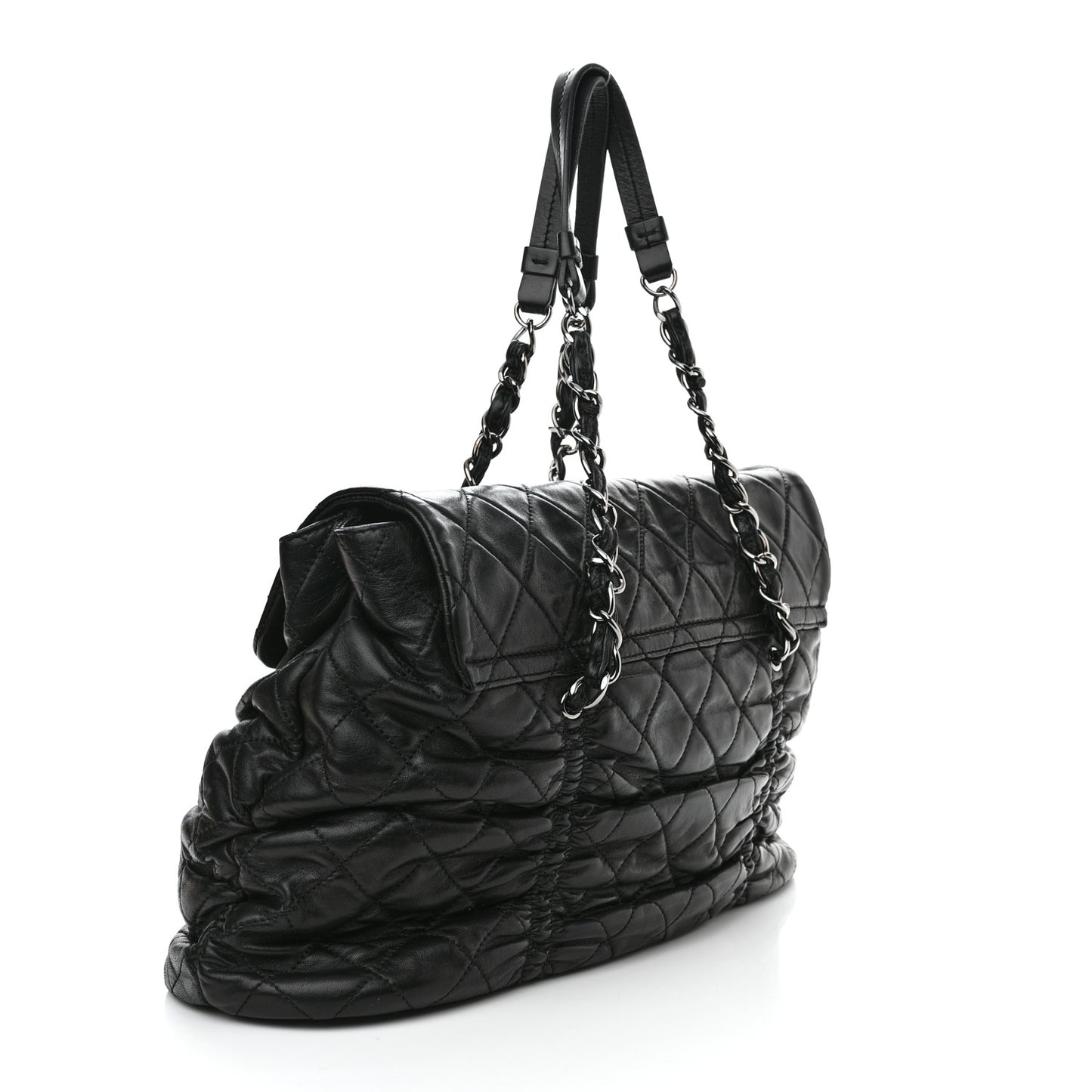 Lambskin Quilted Sharpei Flap Black