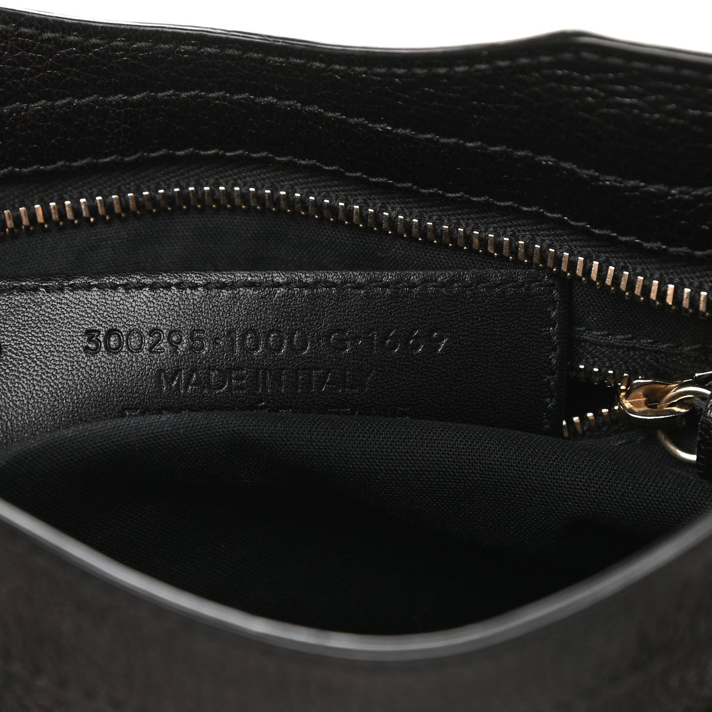 Chevre Gold Metallic Edge Hardware Mini City Black