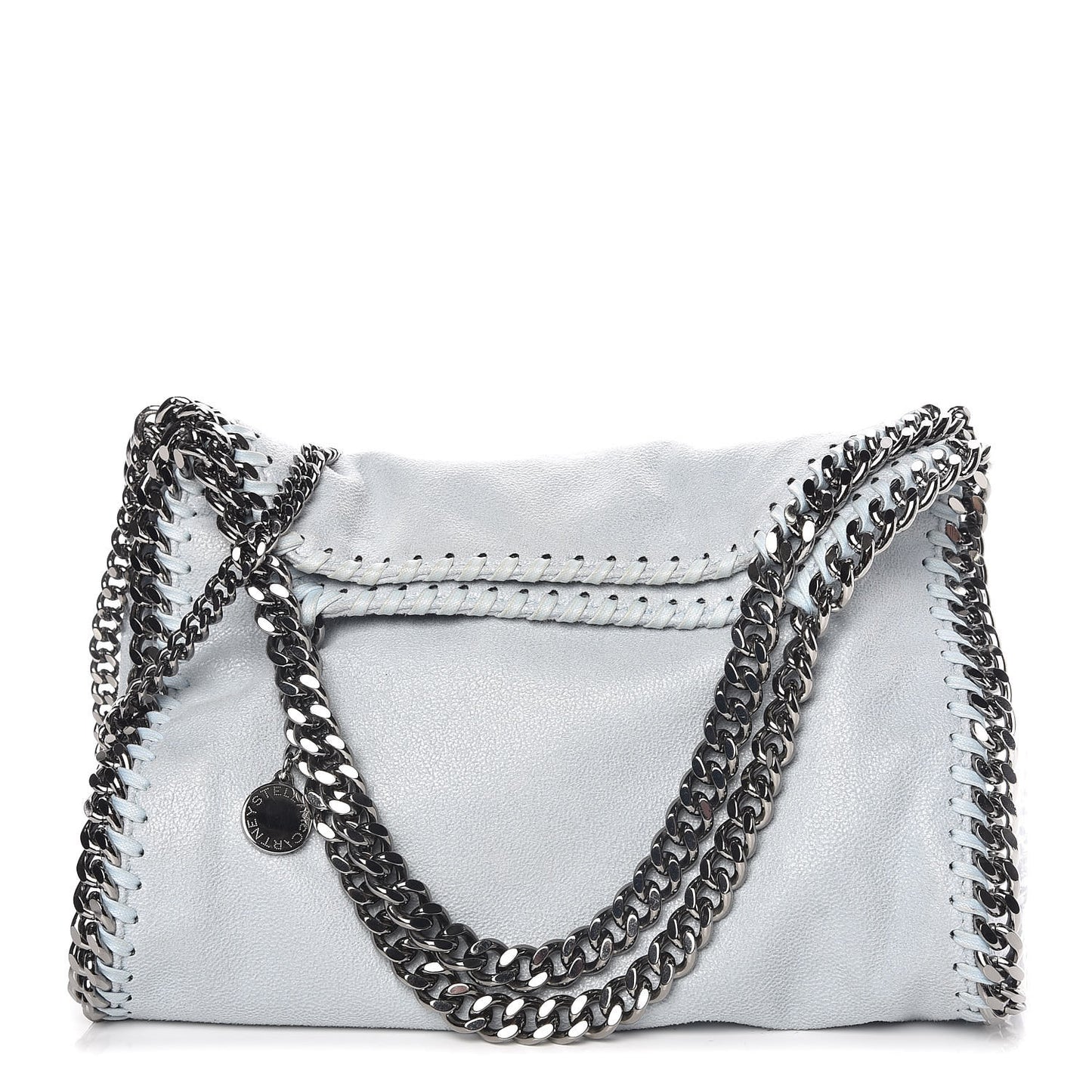 Shaggy Deer Mini Falabella Fold Over Tote Light Blue