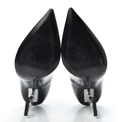 Saint Laurent Patent Opyum 110 Pumps 38 Black Silver 5 of 8