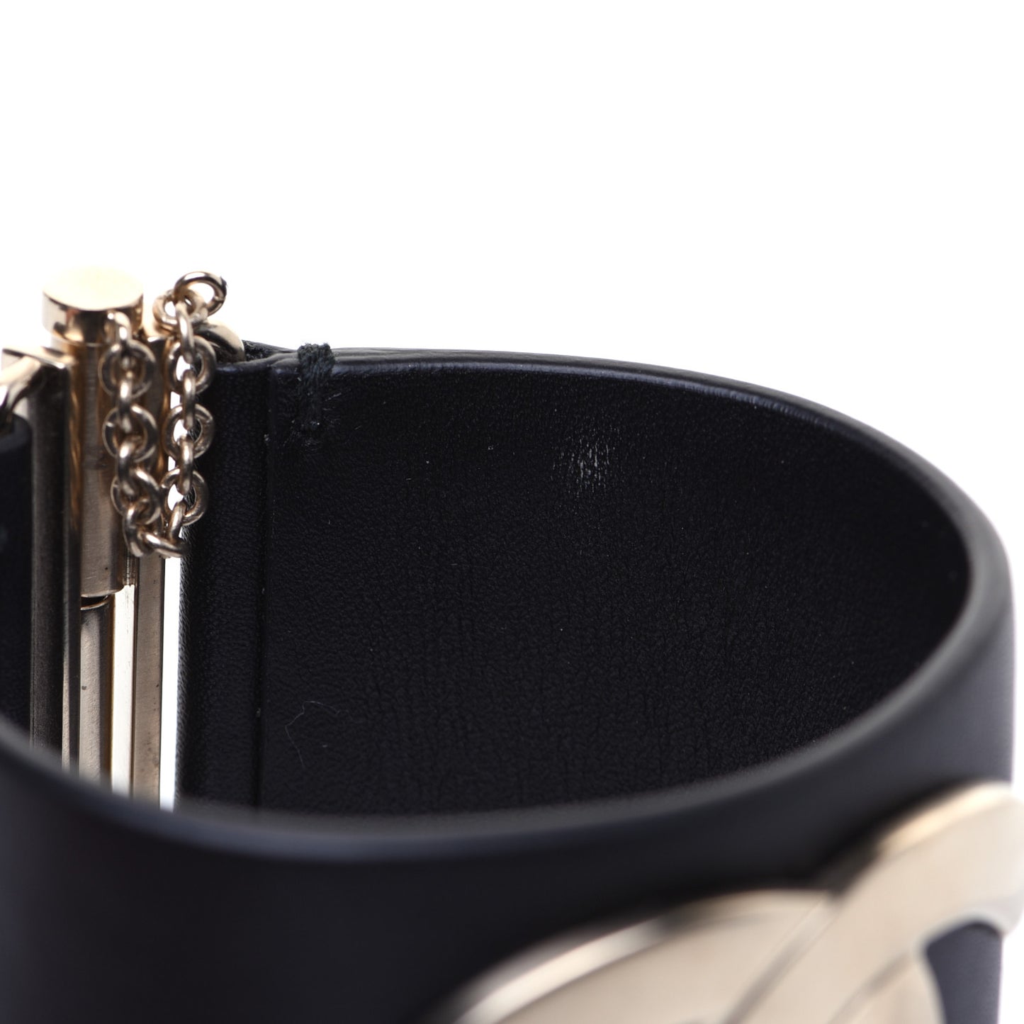 Calfskin CC Wide Cuff Black