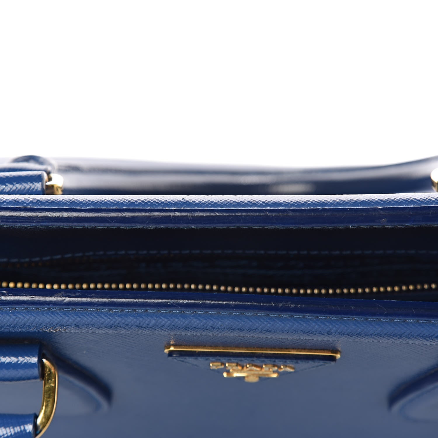 Prada Saffiano Vernice Shopping Tote Azzurro 12 of 26