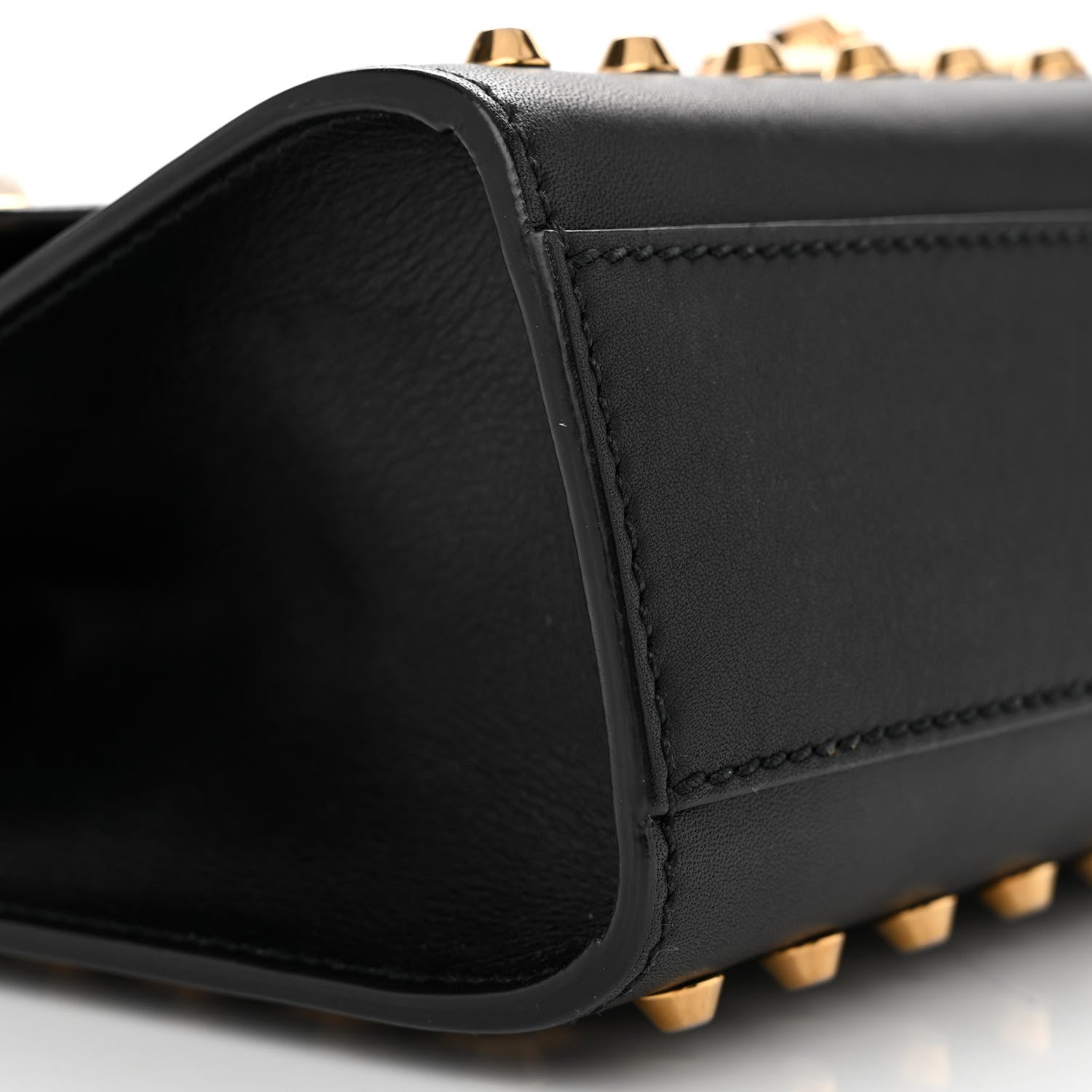 Gucci Calfskin Studded Small Padlock Shoulder Bag Black 10 of 15