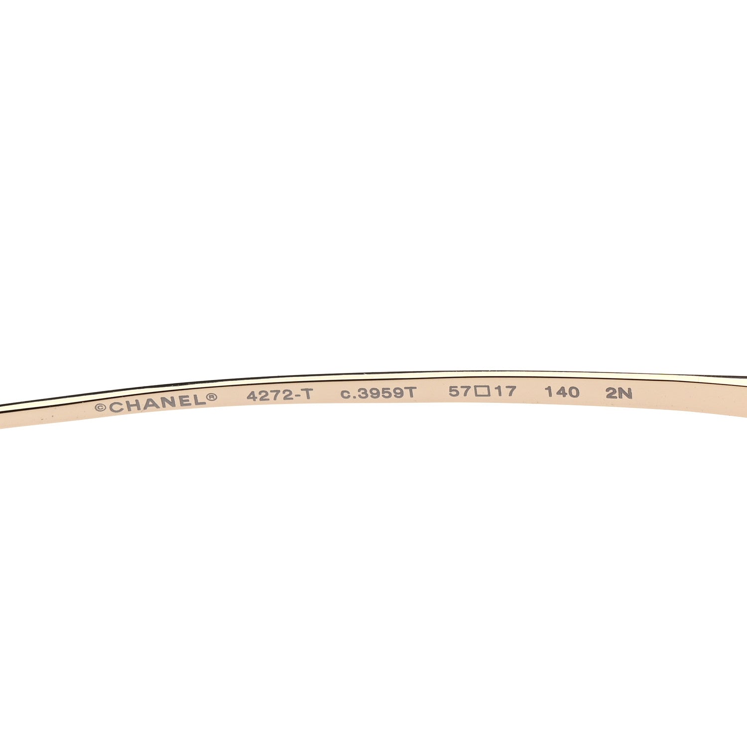 Chanel Titanium Polarized Rimless Square Sunglasses 4271-T Gold Violet 5 of 7