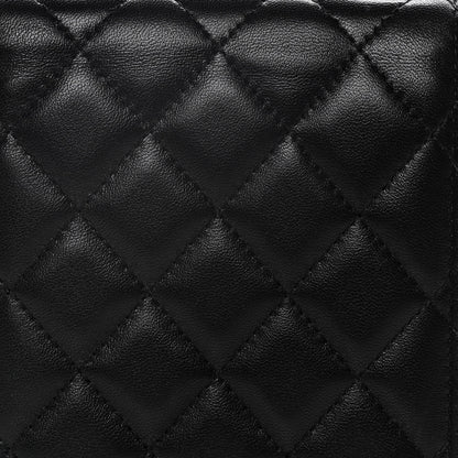 Chanel Lambskin Quilted Vertical Pearl Crush Flap With Chain Black 13 of 15