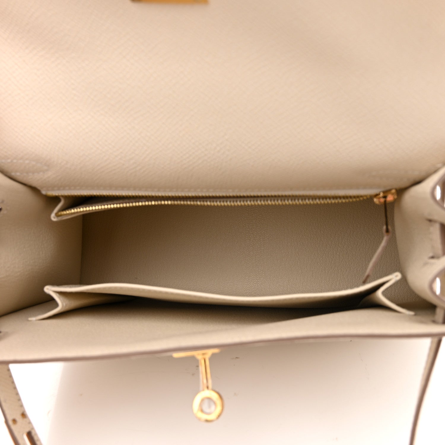 Hermes Epsom Kelly Sellier 25 Craie 5 of 10